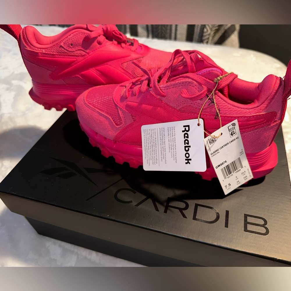 Brand New w/Tags🏷️ in original box 💕 “Cardi B” Reebok in 💕Hot Pink💕.